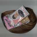 XIUFAXIRUSI XIUFAXIRUSI Short Brown Bob Wigs for Women Layered Straight Brown Mix Blonde Highlights Classic Short Hair Wig with Side Part Dark Root Natural Synthetic Wig