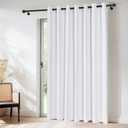 NICETOWN 100% Blackout Curtains & Drapes - Total Privacy Thermal Efficiency Backdrop for Bedroom Room Divider Vertical Blind Living Room Patio Sliding Glass Door, Wide 100 x Long 84 inch, Pure White