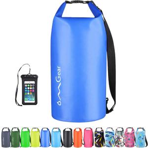 OMGear Waterproof Dry Bag Backpack Phone Pouch 40L/30L/20L/10L/5L Floating Dry Sack for Kayaking Boating Outdoors Activities (Dark Blue)