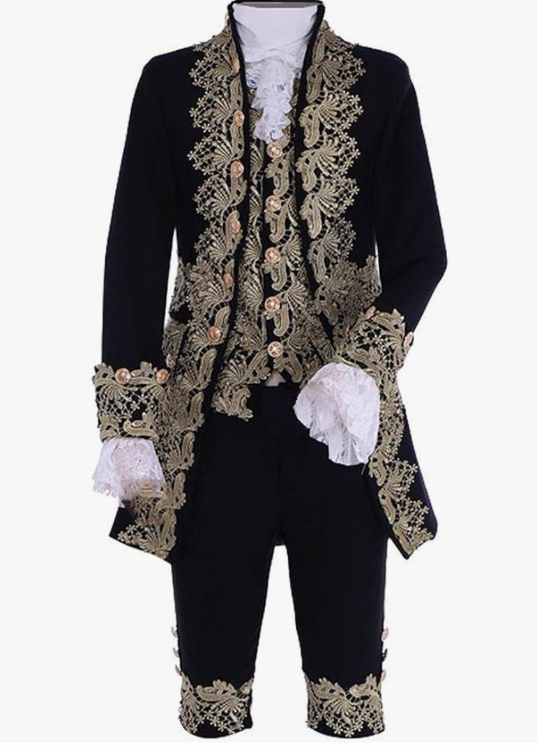 Victorian Rococo Costume 18th Century King Prince Cosplay Suit Men's Halloween Costume
M