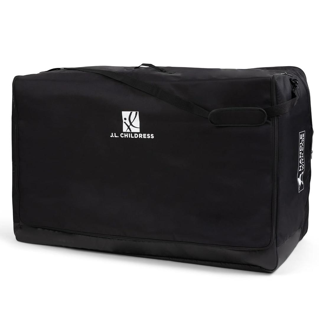 J.L. Childress Universal Stroller Travel Bag for Airplane - Fits Most Baby Strollers, Flying Essentials, Airport Accessories for Gate or Luggage Check, AirTag Compatible - X-Large PLUS, Padded