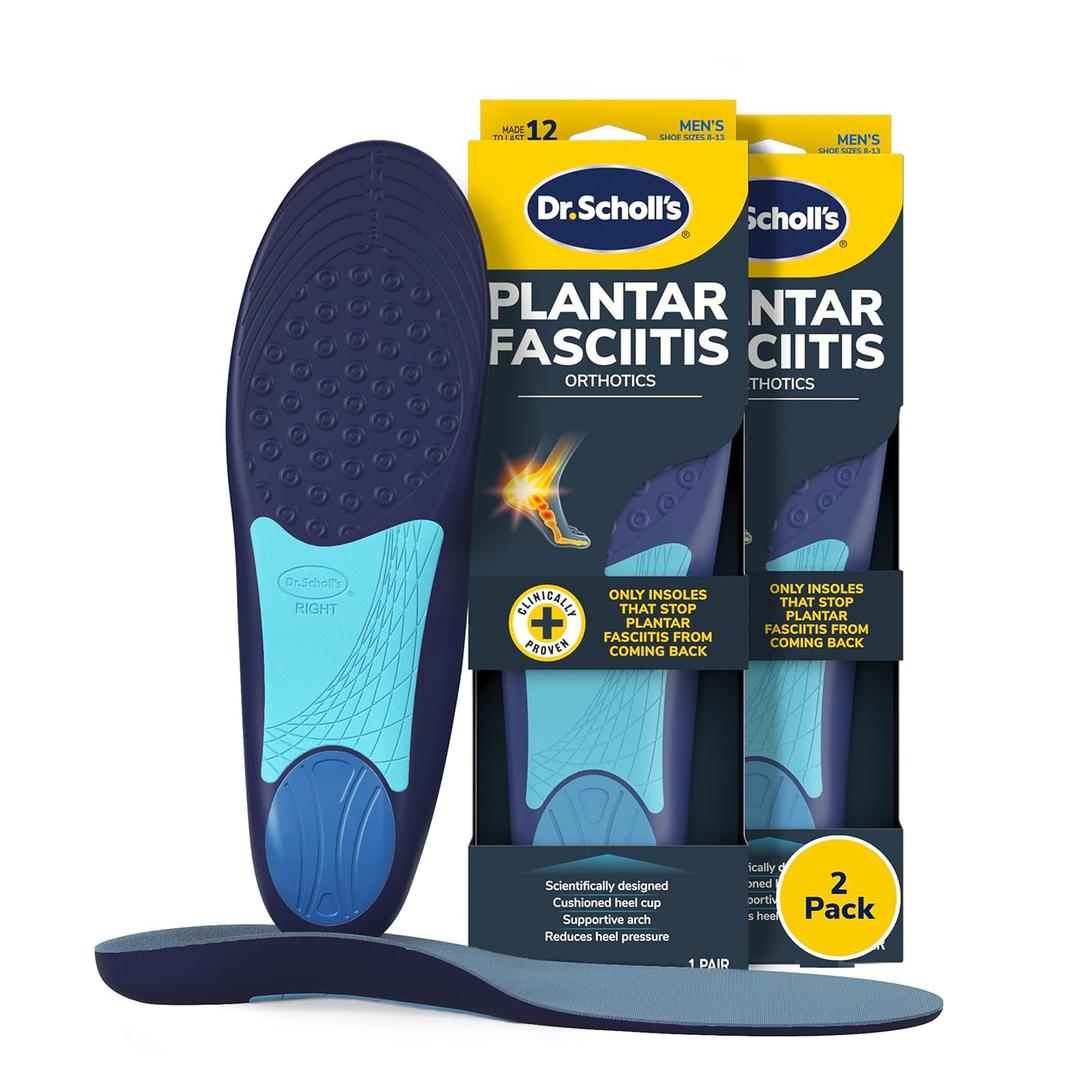 Dr. Scholls Plantar Fasciitis Relief Orthotic Insoles for Men - The Only Proven Insole to Stop Plantar Fasciitis from Coming Back, Immediately Relieves Pain, Heel Spurs, Arch Support Inserts Dr. Scholls Plantar Fasciitis Relief Orthotic Insoles for Men - The Only Proven Insole to Stop Plantar Fasciitis from Coming Back, Immediately Relieves Pain, Heel Spurs, Arch Support Inserts