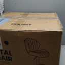 Youhauchair Bar Stools Set of 2, Swivel Counter Height Barstools with Back, Adjustable Faux PU Leather Bar Chairs, Modern Armless Kitchen Island Stool, Brown