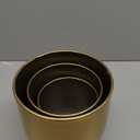 Briful Set of 3 Gold Galvanized Buckets Multi-Size Rustic Chic Metal Planters for Home Centerpieces Table Decorations, Farmhouse Garden Round Metal Pots for Flowers Plant Herb(4.7''/5.3''/6.5'')