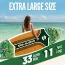 SOLAVERO 11' Inflatable Stand Up Paddle Board, SUP Board with Anti-Slip EVA Deck & Premium Accessories, Blow Up Paddle for Adults of All Skill Levels, 500LB Capacity Suitable for Sea and Lakes