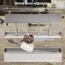 Automatic Chicken Waterer Stainless Steel Large Metal Chicken Waterer System Poultry Waterer Dispenser with Float Valve Kit Hose Accessories for Pigeon, Duck, Goose