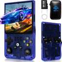 2025 New Upgrade R36MAX Retro Handheld Game Console , 4.0 Inch IPS Video Gaming Console with 64GB TF Card Over 20000+ Pre-Installed Retro Games, 4000mAh Battery (Blue)