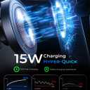 LISEN 15W Magsafe Car Mount Charger, Magnetic Wireless Car Charger, Suction Phone Mount, Vacuum Magnetic Phone Holder for Car Charger for iPhone 17 Pro Max 16 15 14 13 12, Samsung,Pixel, Gifts for Mom