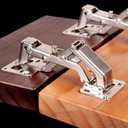 175 Degree Hidden Hinges Frameless Cabinet Hinges Hydraulically Adjustable Mount Soft Close, Full Cover (175 Degree Hinge (4 Pieces)