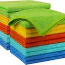 AIDEA Microfiber Cleaning Cloth 20PK, Microfiber Towels for Cars, Dusting Cloth Cleaning Rags for SUVs, House, Kitchen, Window, Workshops, Cleaning Supplies 12"12" (Yellow Blue Green)