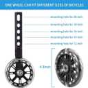 Tayizoo Training Wheels for Bike,Compatible for Bikes of 12/14/16/18/20 Inch,Flash Mute Wheel,1 Pair,Black