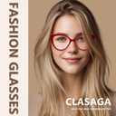 Reading Glasses for Women Blue Light Blocking Cat Eye Computer Readers Stylish Eyeglasses Spring Hinge, 1.75