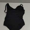 SHAPERX Women's Seamless Tummy Control Shapewear Bodysuit Thong Sculpting Body Shaper for a Snatched Waist, SZ55215-Black-L/ XL