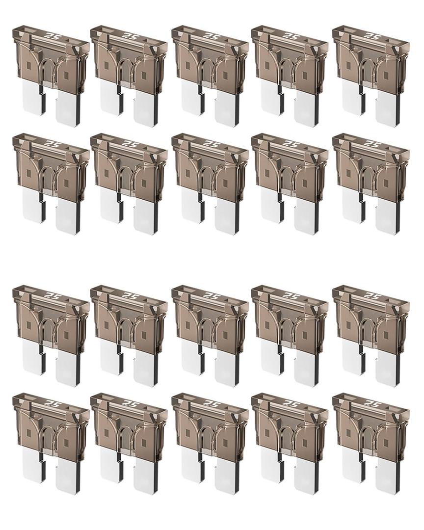 Riseuvo 20pcs 7.5A Standard Car Fuses - 7.5 AMP Automotive Fuses(ATO/APR/ATS), 32V (12/24V) Blade Fuse for RV/Truck/SUV