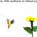 2 x Hummingbird Flying Simulation for Garden Decoration, Window Decoration, Yards Decoration, Powered by Solar Panel (General)