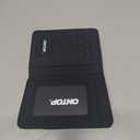 ONTOP Vertical Bifold Wallet, Minimalist Card Holder, Ultra Lightweight, Water Resistant, Unisex (Light Beige/Black)