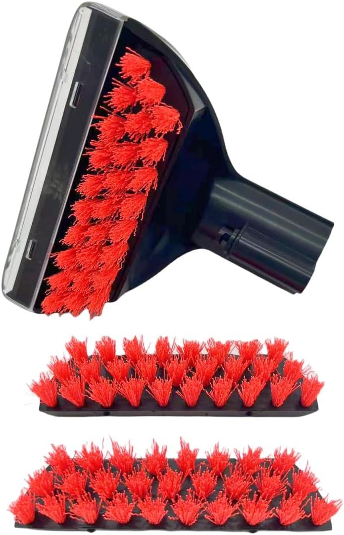 Upgraded 5.3in 1400B Little Green Machine Multi-Purpose Tools Stair Brush Replacement Parts Compatible for 4075 3194 3353 2458 3588F 1986 1425 2513E 3624 Tough Stain Brush Tool Attachments(Black 1+2)