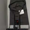 HKAI Baby Bouncer, Portable Baby Bouncer Seat for Babies 0-18 Months, 100% Cotton Fabrics, 3 Modes of use with Rocker and Stationary Options, Infant Rocker Chair with Hanging Toys-Dark Grey