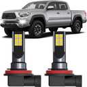 XFLHEHD Tacoma LED Fog Lights Compatible with 2012-2023 Toyota Tacoma Fog Light Bulbs Kit, 6500K Cool White, Pack of 2