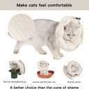 H HIDREAM Soft Cat Cone Collar Cute Adjustable Cat Recovery CollarElizabethan e Collar that can Protect Head and Foot WoundsEgg White All-Season Style, M