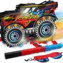 Monster Truck Pinata Car with Stick and Blindfold for Boys' Birthday Party Decoration