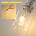 Unicozin 4-Light Bathroom Light Fixtures, Modern Vanity Lights with Clear Glass Shades, Brushed Nickel Bathroom Wall Lamp for Mirror Living Room Cabinet Bedroom