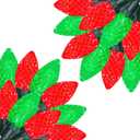 2-Pack Connectable C9 Christmas LED String Lights, Total 66 FT 100 LED Christmas Lights Plug in with 29V Safe Adapter, Waterproof Decorative Lights Indoor Outdoor for Xmas Decorations (Red and Green)