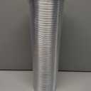 Hon&Guan 4-inch Semi Rigid Dryer Vent Hose, 8 Feet Flexible Aluminum Duct with 2 Clamps, and Aluminum Foil Tape (Silver)