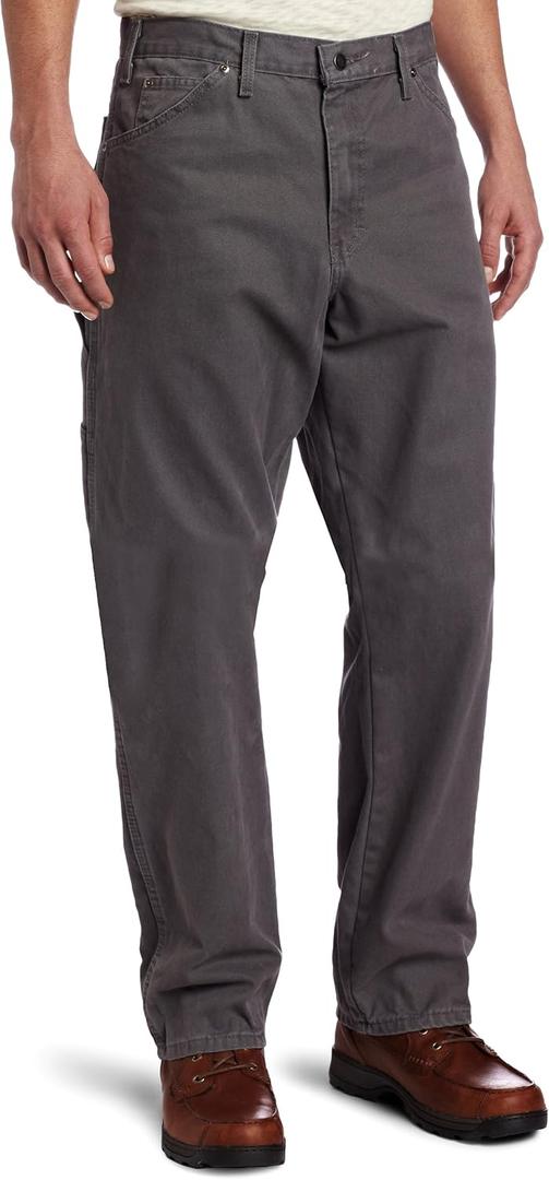 Dickies Mens Relaxed Fit Sanded Duck Carpenter Jeans, Slate Grey, 34W x 34L US