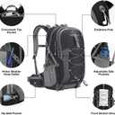 Maelstrom Hiking Backpack,Camping Backpack,40L Waterproof Hiking Daypack with Rain Cover,Lightweight Travel Backpack,Black