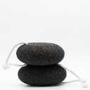 2-Pack Natural Lava Pumice Stone for Feet & Hands Callus & Corn Remover for Cracked Heels, Hard Dry Skin Exfoliator, Volcanic Foot Scrubber Pedicure Tool (Black)