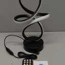 Mayful Modern Spiral Table Lamp, Bedside Lamp with USB C & A Ports, Touch Control Dimmable with 3 Color Temperatures,Unique LED Lamp for Nightstand Bedroom Office Living Room, Black