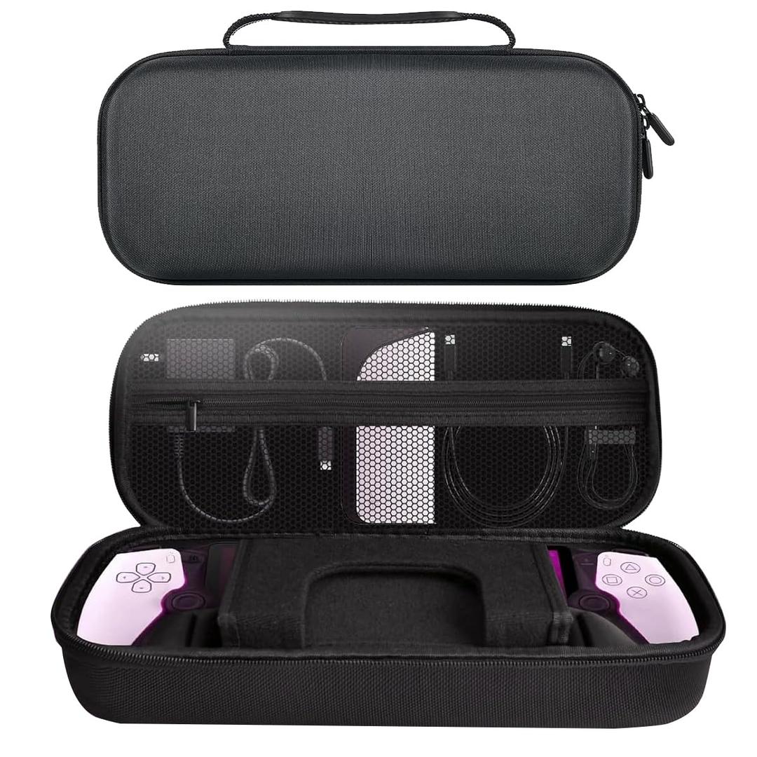 Drimoor Hard Carrying Case Compatible with Playstation Portal Remote Player, PS Portal Accessories Case Travel Bag Compatible with PlayStation 5 Portal with Built-in Stand Design