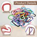 24Pcs Carabiner Clip Metal Colored Keychain Clip, Cute Carabiner Clips Keychain Buckle Clip Trigger, Spring D Rings, DIY Accessories for Purse Keyrings Handbag Lanyard DIY Bag Charm Dog