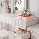 DIMJ Drawer Organizer Clothes Storage - 18 Pack Baby Dresser Organizer for Nursery, Foldable Closet Drawer Organizer Bins for Bedroom Organization, Fabric Storage Dividers for Socks, Underwears, Bras