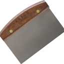Lamson Kitchen Utensils - 4" x 6" Bench Scraper, High-Carbon Stainless Steel Dough Scraper, Ergonomic Riveted Walnut Handle, Handcrafted, Full-Tang Design, Built to Last