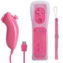 TechKen Wireless Controller for Wii U, Motion Plus Wii Controller Compatible, Pink