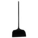 Rubbermaid Commercial Products Dustpan with Long Handle Plastic Black Compatible with Any Broom for Lobby/Restaurant/Office/Home/Dog Pooper Scooper 12.50" Wide