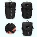 Blue Quartz Hiking Backpack 30L Lightweight Packable Backpack for Travel, Water Resistant Foldable Daypack for Women Men, Black