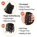Yanky Twist Crochet Hair 10 Inch 10 Packs Pre-Twisted Brown Micro Spring Twist Boho Senegalese for Black Women(4#, Total 200 Strands)