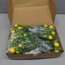 Giegxin Blue Tiles Lemon Table Centerpiece Decor Amalfi Coast Box Decorations with Artificial Lemon Branches for Capri Mediterranean Positano Wedding Birthday Party Decor(4 Sets)