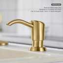 GAGALIFE Built in Counter Soap Dispenser for Kitchen Sink and Extension Tube Kit, Anti-Leakage Upgrade with 40" Tube No More Top Refill, Brushed Gold