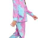 Arshiner Girl's 2 Piece Tie-dye Pullover Hooded Sweatshirt Set Sweatsuits and Sweatpants (Pink)