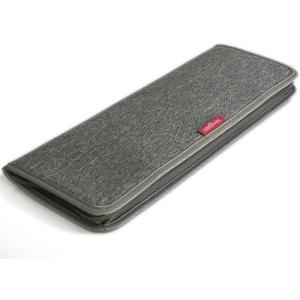 LeanTravel Tie Case Organizer for Travel with Storage Bag for Cufflinks, Color Grey