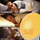 Wake Up Light Sunrise Alarm Clock with 17 Nightlights, Alarm Clocks for Bedbrooms Sound Machine with 5W Bluetooth Speaker, 25 Soothing Sounds, SleepTimer, Dual Alarms, FM Radio, Gift for Kids, Adults