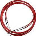 Motoforti 2pcs 16ft 5 Meter 197 Inch Marine Type 3300 / 33C Throttle Shift Remote Control Box Cable for Yamaha Outboard Engine Boat Motor Steering System Red