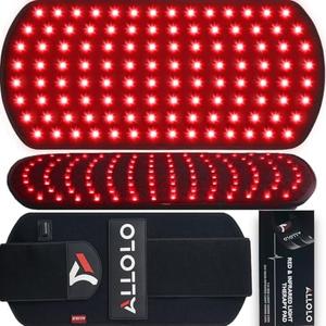ALLOLO Red Light Therapy for Body, 16.7"*7.9" 660nm & 850nm Infrared Red Light Therapy Belt with Pulse for Back Waist, 3-in-1 LED Bead with Controller Timer, Gift for Women Men