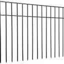 Adavin Small/Medium Animal Barrier Fence,15 Pack 24 in(L)X 15 in(H) Underground Decorative Garden Fencing, Dog Rabbits fences Black Metal Fence Panel Ground Stakes for Outdoor Patio.Total length 30 Ft