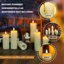 Flameless Candles Real Wax Realistic Pillar Candles, 9 Packs Battery Operated LED Candles with Remote Timer, Ideal for Halloween Home Decor IvoryD 1.6"*H 4" 4.5" 5.5"