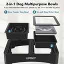 UPSKY 2-in-1 Elevated Dog Bowls Slow Feeder, 4 Height Adjustable Raised Bowls Stand, No Spill Dog Water Bowls, Anti-Slip Food and Water Bowl for Small Medium Dogs(Not Include Stainless Steel Bowl)